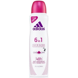 Фото Adidas 6in1 - Дезодорант-антиперспирант спрей 6в1 для женщин, 150 мл