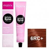 Фото Matrix SoColor Sync Pre-Bonded - Краситель для волос, 6RC+ темный блондин красно-медный + - 6.64, 90 мл