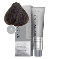 Revlon Professional Revlonissimo Colorsmetique - Краска для волос, 4 коричневый, 60 мл. бант повязка для фиксации волос во время косметических процедур 011005 2 нежно розовый 1 шт