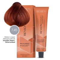 Revlon Professional - Перманентный краситель с гиалуроновой кислотой медные оттенки, 7.45 Блондин Медно-Махагоновый, 60 мл реальность в рекламе