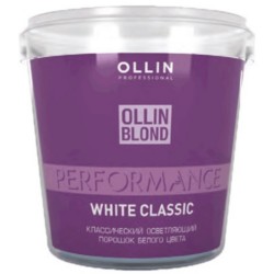 Фото Ollin Blond Performance White Classic - Классический осветляющий порошок белого цвета, 500 гр.