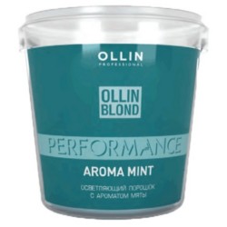 Фото Ollin Blond Performance Powder With Mint - Осветляющий порошок с ароматом мяты, 500 гр.