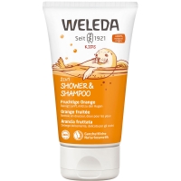 Weleda - Детский шампунь-гель для волос и тела, Апельсин, 150 мл гонки шампунь детский 2в1 серии гонки 300