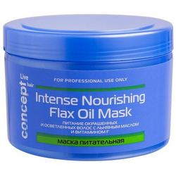 Фото Concept Intense Nourishing Mask With Flax Oil - Маска питательная с льняным маслом для окрашенных и осветленных волос, 500 мл