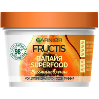 Garnier Fructis SuperFood - Маска для волос 3 в 1  Папайя восстанавливающая, 390 мл