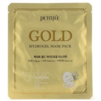 Гидрогелевая маска для лица с золотом, 32гр, PETITFEE - фото 1
