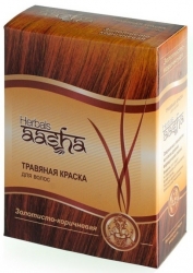 Фото Aasha Herbals - Краска травяная для волос, Золотисто-коричневый, 60 мл