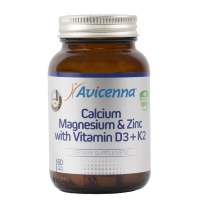 Avicenna - Комплекс Кальций, магний, цинк с витамином Д3+К2, 60 капсул