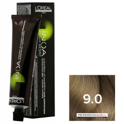 Фото L'Oreal Professionnel Inoa - Краска для волос 9.0, Очень светлый блондин, 60 г