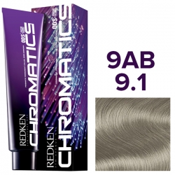 Фото Redken Chromatics - Краска для волос без аммиака 9.1-9AB пепельный-синий, 60 мл