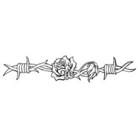

Temptu Pro Transfer Girly Rose With Barbwire - Трансферная татуировка