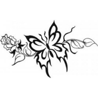 

Temptu Pro Transfer Sweet Butterfly Rose - Трансферная татуировка