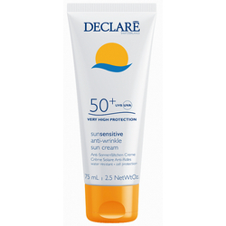 Фото Declare Anti-Wrinkle Sun Cream SPF 50+ - Крем солнцезащитный с омолаживающим действием, 75 мл