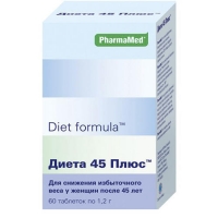 Diet formula "Диета 45 плюс" - Таблетки для снижения избыточного веса, №60 - фото 1
