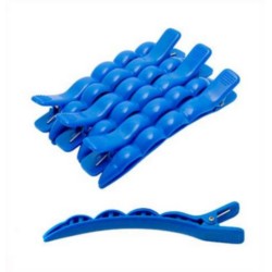 Фото Harizma, h10901-06 - Зажимы пластиковые, 6 штук в упаковке голубые