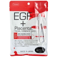 Japan Gals Facial Essential - Маски для лица с плацентой, 7 шт.
