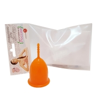 LilaCup - Чаша менструальная Практик, оранжевая, размер S, 1 шт - фото 1