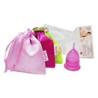 LilaCup - Чаша менструальная Практик, в атласном мешочке, пурпурная, размер L, 1 шт - фото 1