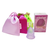 LilaCup - Чаша менструальная Атлас Премиум, сиреневая, размер S, 1 шт