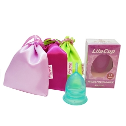 Фото LilaCup - Чаша менструальная Атлас Премиум, изумрудная, размер L, 1 шт