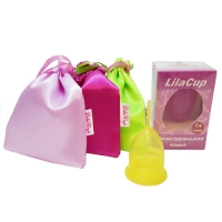 LilaCup - Чаша менструальная Атлас Премиум, желтая, размер S, 1 шт
