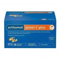 Фото Orthomol Junior C Plus - Таблетки жевательные для детей от 4-х лет, №30