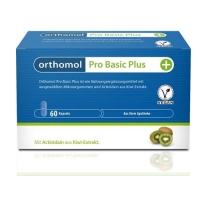 Orthomol Pro Basic Plus - Комплекс витаминов с пробиотиками и экстрактом киви, №60