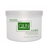 Ollin Care Restore Intensive Mask - Интенсивная маска для восстановления структуры волос 500 мл маска для восстановления поврежденных и сухих волосtotal reconstruction