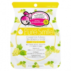 Фото Sun Smile Pure Smail Essence Mask - Маска для лица антивозрастная на йогуртовой основе c виноградом, 1 шт