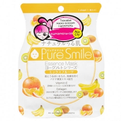 Фото Sun Smile Pure Smail Essence Mask - Маска для лица питательная на йогуртовой основе с фруктами, 1 шт