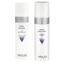 Aravia professional - мягкий очищающий крем gentle cold-cream, 250 мл + тоник детоксицирующий detox sensitive, 250 мл со скидкой 30% Aravia professional - мягкий очищающий крем gentle cold-cream, 250 мл + тоник детоксицирующий detox sensitive, 250 мл со скидкой 30%