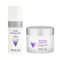 

Aravia Professional - Пилинг с молочной кислотой Lactica Exfoliate, 150 мл + Маска восстанавливающая с липоевой кислотой Revitalizing Lipoic Mask, 300 мл