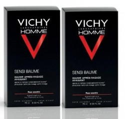 Фото Vichy - Комплект: Бальзам смягчающий после бритья для чувствительной кожи Sensi Baume Ca,2 шт. по 75 мл, 1 шт