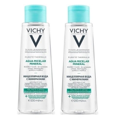Фото Vichy - Комплект: Мицеллярная вода с минералами для жирной и комбинированной кожи, 2 шт. по 200 мл, 1 шт