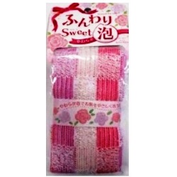 Фото Aisen Funwari - Массажная мочалка мягкая, петельчатая, розовая, 25х90 см