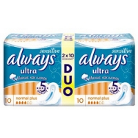 

Always Ultra Normal Sensitive Duo - Прокладки гигиенические, 20 шт