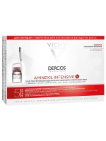 Vichy Dercos Aminexil Intensive 5 - Средство против выпадения волос для женщин, 21 ампула vichy dercos aminexil intensive 5 комплексное средство против выпадения волос для женщин в ампулах