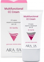 Aravia Professional - СС-крем защитный SPF-20 Multifunctional CC Cream Vanilla 01, 50 мл 100шт упаковка карты рукава защитный защитный прозрачный 60x90mm