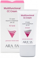 Aravia Professional - СС-крем защитный SPF-20 Multifunctional CC Cream Sand 02, 50 мл шампунь для светлых и обесцвеченных волос t lab professional 300 мл