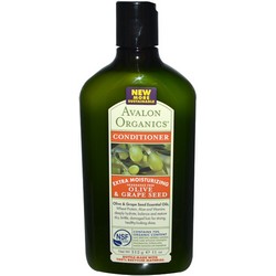 Фото Avalon Organics Olive and Grape Seed Extra Moisturizing Fragrance Free Conditioner - Кондиционер,Олива и виноградная косточка, 325мл