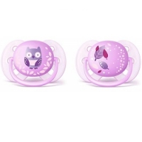 

Avent Ultra Soft - Соска-пустышка силиконовая ортодонтическая от 0-6 месяцев SCF227-20, 2 шт