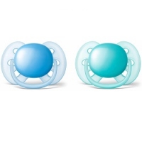 

Avent Ultra Soft - Соска-пустышка силиконовая ортодонтическая от 6-18 месяцев SCF212-22, 2 шт