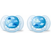 

Avent Ultra Soft - Соска-пустышка силиконовая ортодонтическая от 6-18 месяцев SCF222-22, 2 шт