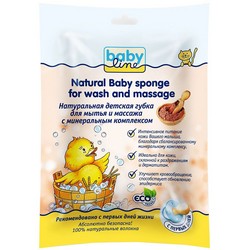 Фото Babyline Natural Baby Sponge - Губка детская для мытья и массажа натуральная с минеральным комплексом