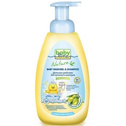 Фото Babyline Nature - Средство для купания и шампунь с маслом оливы для детей с первых дней жизни, 500 мл
