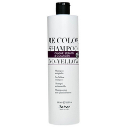 Фото Be Hair Be Color No Yellow Shampoo - Антижёлтый шампунь с коллагеном, икрой и кератином, 500 мл