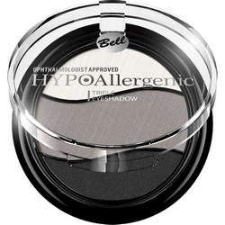 Фото Bell Hypoallergenic Triple Eyeshadow - Тени для век трехцветные, тон 08, черный, серый, белый, 4 гр