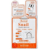

Bergamo 3step Mask Pack Snail - Трехэтапная маска для лица с муцином улитки