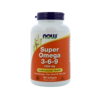Now Foods Super Omega 3-6-9 - Для дополнительной защиты сердечно - сосудистой системы, 180 капсул