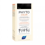 Фото Phyto Color - Краска для волос Черный, оттенок 1, 1 шт